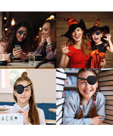 2 Pcs Eye Patch Medical Eye Patch Pirate Eye Patch Adjustable Eyepatch for Amblyopia or Strabismus for Left or Right Eyes Regular Use or Pirate Costume(Black) - Buy Online on GoSupps.com