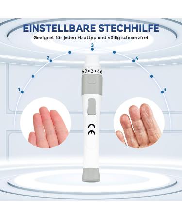 Buy Blood Sugar Measuring Device Set 50 Test Strips & Lanz Stechhilfe | Simple Home Diabetes Test | Fast International Shipping - Buy Online on GoSupps.com