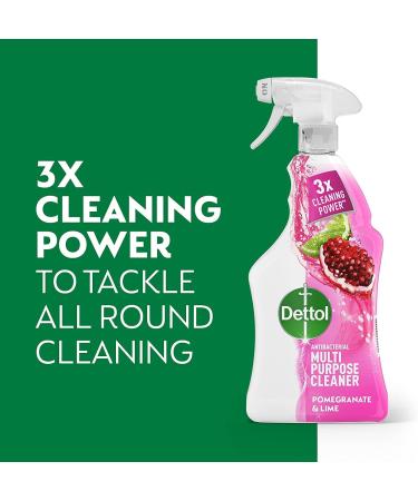 Dettol Power and Fresh Antibacterial Multipurpose Cleaning Spray Pomegranate & Lime 1L (Pack of 6) - Buy Online on GoSupps.com