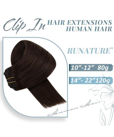 Runature Clip-In Extensions | Real Dark Brown Remy Hair | 25cm 10 Inch 80g | 7-Piece Set for Smooth Hair Recovery - Buy Online on GoSupps.com
