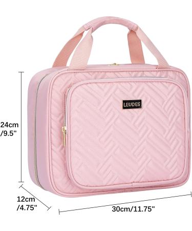 Leudes Travel Pill Bottle Organizer - Large Pink Medicine Storage Case for Home & On-the-Go - Perfect for Pills, Vitamins & Supplements for Women and Men - Buy Online on GoSupps.com