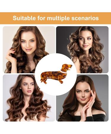 Dog Shaped Hair Clip | Cute Dog Hair Claw Clips - Fashion Hair Jaw - Non-Slip Hair Catch Barrette Funky Small Claw Clips - Animal Barrettes Acetate Puppy Hair Accessories Big Claw Barrettes - Buy Online on GoSupps.com