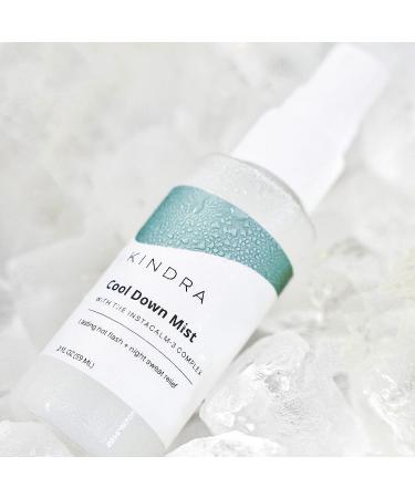 Kindra Cool Down Mist - Menopause Support for Hot Flash Relief - Hydrating & Soothing Formula for Night Sweats - Vegan & Fragrance-Free - 2oz - Buy Online on GoSupps.com