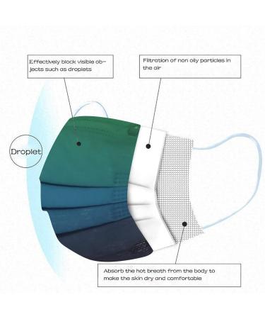 Winfer 50/100 Pack Disposable 3-Layer Mouth Protection - Breathable Colored Face Masks & Neck Scarfs for Men & Women - Buy Online on GoSupps.com