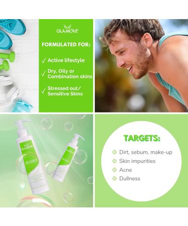 Ultra-Delicate Face Cleanser 200 ml - RESPECT by Glamove - Removes Make-Up Sweat and Impurities without Over Drying Soothing Even the Most Sensitive Skins - MADE IN ITALY Vegan - Buy Online on GoSupps.com