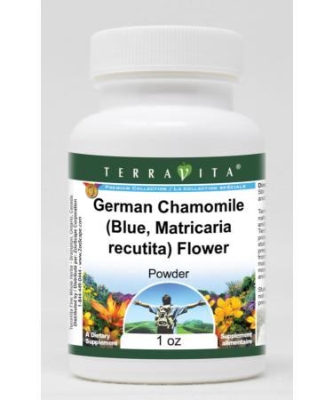 German Chamomile (Blue Matricaria recutita) Flower Powder (1 oz ZIN: 516215)