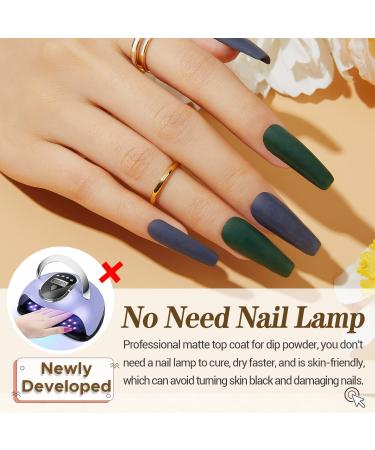 AZUREBEAUTY Matte Dip Powder Top Coat - 15ml Fast Drying Professional Matte Finish for DIY Home Nail Salon - No Nail Lamp Required - Buy Online on GoSupps.com