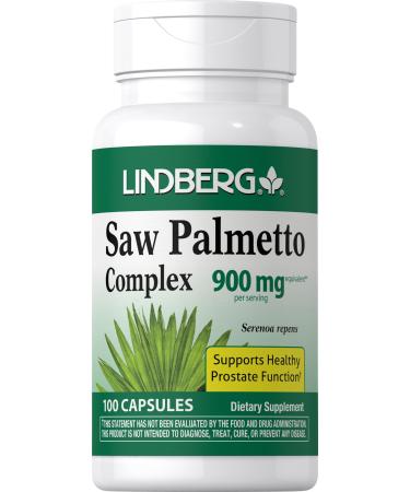 Lindberg Saw Palmetto Extract for Women and Men | 100 Capsules | Complex Supplement Blend | Serenoa Repens | Non-GMO Gluten Free