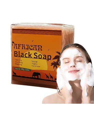 Duqulle Natural Soap - Handmade Soap Moisturizing Deep Artisan Raw Bathing Black African Soap for Face and Body Wash Duqulle