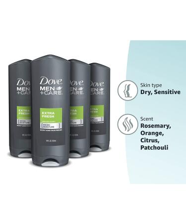 Dove Men+Care Body Wash for Extra Fresh Skin | 18 Ounce (Pack of 4) - Buy Online on GoSupps.com