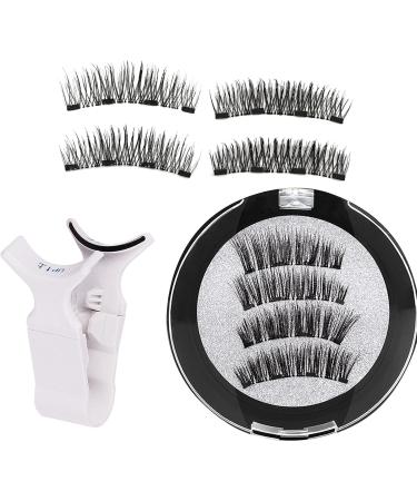 Magnetic Eyelashes Lightweight Magnetic Lashes Clip-On Magnetic False Eyelashes 4 Fake Eyelashes None Glue Needed Eyelashes with Magnets Easy to Wear and Remove for All-Day Comfort - Buy Online on GoSupps.com