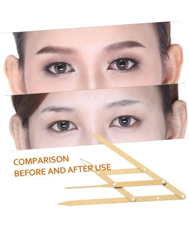 Beatifufu Metal Dies 1pc Second Generation Scale Scissors Eyebrow Tools Brow Pencil Eyebrow Ruler Tool Micro Edge Metal 25x5x0.6cm Golden - Buy Online on GoSupps.com