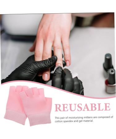 FRCOLOR 1 Pair Spa Glove Gel Hand Moisturizing Gloves Ear Piercing Kit Gel Gloves Gel Hand Gloves Eczema Gloves for Men Moisturizing Hand Gloves Fingerless Pink Man Hand Mask - Buy Online on GoSupps.com