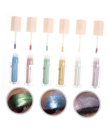 Buy Hemoton 6pcs Shimmer Eyeshadow Set - Long Lasting Glitter Liquid Eyeshadow for Women | Flash Cosmetics Highlighter - Buy Online on GoSupps.com