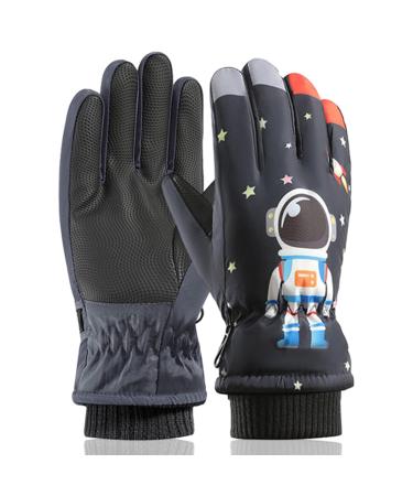 Hefaqewi children ski gloves waterproof snow deals for children winter gloves for 8-14 years of girls and boys suitable for skiing snowboarding cycling and hiking astronauts