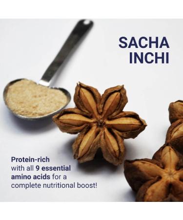 Organic Sacha Inchi Protein Powder - 100% Natural Vegan Gluten-Free 9g Protein Low Carb 9 Essential Amino Acids Omega 3 Rich in Fiber - 8.8 oz - Buy Online on GoSupps.com