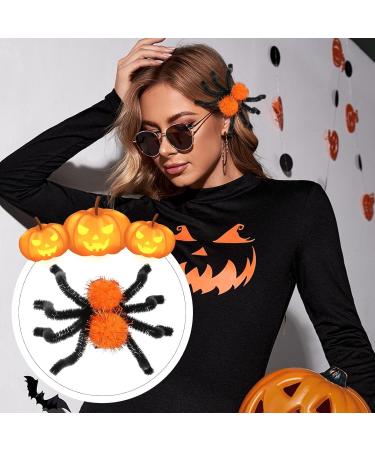 Halloween Spider Hair Clips - Horror Barrettes - Halloween Fancy Dress Accessory - Spider Dress Up Accessories Orange - Buy Online on GoSupps.com