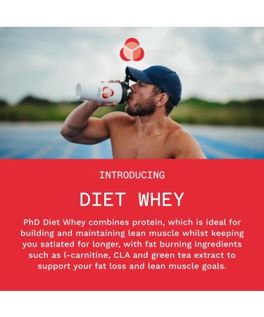 PhD Nutrition Diet Whey Chocolate Peanut Butter Protein Powder - Low Calorie, Low Carb, High Protein Formula - 40 Servings (1kg Bag) - Buy Online on GoSupps.com