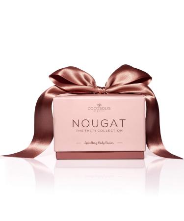 Cocosolis nougat body cream - 100% natural body lotion for women's luxurious liquid elegant shine and fragrance body cream with shea and cocoa butter with light brown accent