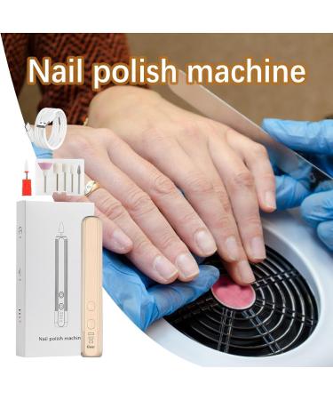 Electric Nail Drill File Professional - Electric Polishing Set with Nail Drill | Compact Portable Nail Drill Kit Hand Foot Care Tool for Acrylic Gel Nails Khaki English Version - Buy Online on GoSupps.com