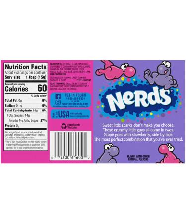 Nerds Grape & Strawberry Candy - 5 Oz. - Pack of 12 - Buy Online on GoSupps.com