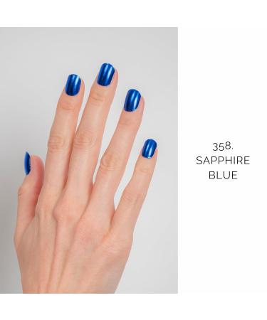 Nailog Sapphire Blue Nail Foils - 20PC Self-Adhesive UV Hardening Nail Stickers | Long-Lasting Fingernail Gel Strips | Perfect Gift for Women Girlfriends & Mother's Day - Buy Online on GoSupps.com