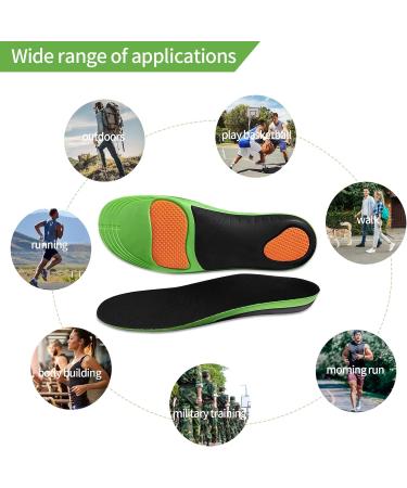 Plantar Fasciitis Insoles for Pain Relief | Orthotic Inserts for Flat Feet | High Arch Support | Shock Absorbing Daily Comfort Men 4.5-8.5 & Women 5.5-9.5 - Buy Online on GoSupps.com