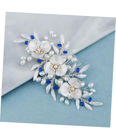 Angoily Bridal Hair Accessory Pearl Hair Comb Flower Bridal Comb Pearl Hair Pin Flower Hair Comb Pearl Headpiece Pearl Tiara Pearl Hair Clip Bride Hair up Wedding - Buy Online on GoSupps.com