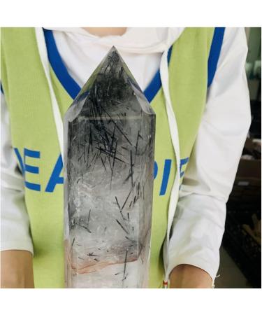 Natural Clear Black Tourmaline Quartz Crystal Obelisk Wand Point 1pc (Size : 1400-1500g) - Buy Online on GoSupps.com