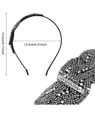 Sibba Women's 1920s Head Bands - Gold Rhinestones Bridal Hair Accessories - Buy Online on GoSupps.com