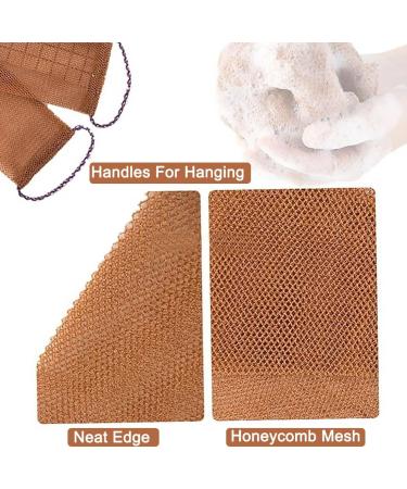 2-Piece Exfoliating Shower Sponge Set | African Peeling Network Bathing Towels for Ultimate Skin Care - Buy Online on GoSupps.com