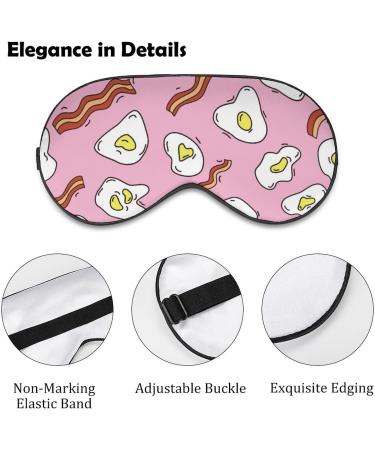 Eggs and Bacon Sleep Mask - Adjustable Strap Eye Cover for Men and Women - Block Light for Better Sleep - Perfect for Travel and Naps - Buy Online on GoSupps.com