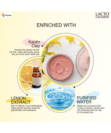 Lacto-Calmine's Sunshield Matte Look Sunscreen SPF50 PA+++ Water Resistant Paraben Free for Oily or Acne Prone Skin 50g Pack of 2 - Buy Online on GoSupps.com
