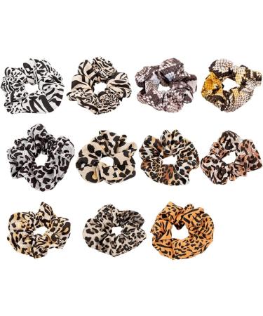 eexuujkl Large Hair Scrunchies Animal Leopard Print Stretchy Intestine Ornaments Decorative Ponytail Holder Elastics Hairs Band Leopard yello - Buy Online on GoSupps.com