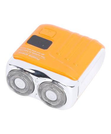 Aramox Mini Bart Trimmer Dual Heads Portable Electric Mustache Trimmer for Men Silent Shaving for Travel Compact Orange