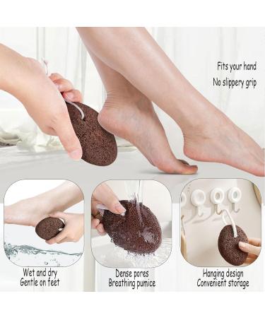 Natural Pumice Stone for Feet - Lava Foot Exfoliator Scrubber Pedicure Tools Callus Remover for Heavy Callused Feet Dead Skinand Hands - for Pedicure Cracked Heels (Brown*1) - Buy Online on GoSupps.com