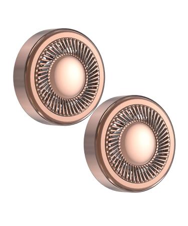 Replacement Heads for Flawless Generation 1 2PCS Mellbree Facial Hair Remover Replacement Heads Compatible with Finishing Touch Flawless Facial Hair Removal Tool Rose Gold