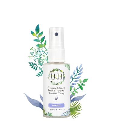 HH Herb & Health Feminine Deodorant Spray Natural Essential Oil Intimate Soothing Mist - 1.69 Fl Oz