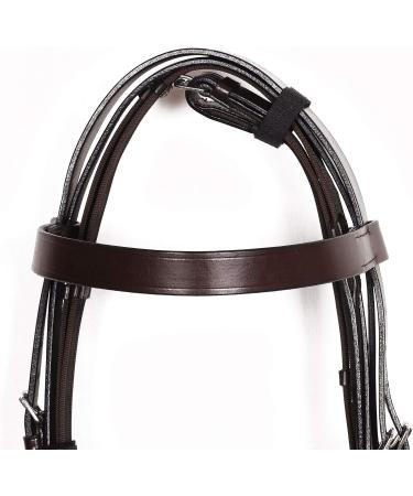 Pets2Care PLAIN HUNTER BRIDLE BROWN WITH 2" NOSEBAND & 1" BROWBAND PREMIUM QUALITY (FULL) - Buy Online on GoSupps.com