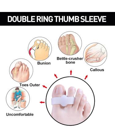 Silicone Toe Spacers - Comfortable Orthopedic Toe Spreaders for Overlapping & Hammer Toes | Soft Iron Distance Holder in White L - Buy Online on GoSupps.com