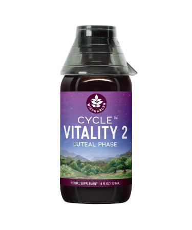 WishGarden Herbs Cycle Vitality 2 Luteal Phase - Plant-Based Progesterone Supplement with Wild Yam & Vitex Chasteberry Supports Healthy Menstrual Cycles Fertility & Healthy Progesterone Levels 4oz 4 Fl Oz (Pack of 1)
