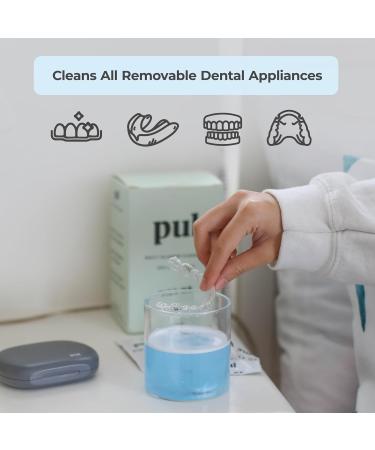 PUL Retainer Cleaner Tablets - Aligner Cleaner for Invisalign and Clear Aligners Daily Retainer Cleaning Tablets and Denture Cleaner Tablets - Removes Odor Stains and Plaque - 96 Day Supply 96 Count (Pack of 1) - Buy Online on GoSupps.com
