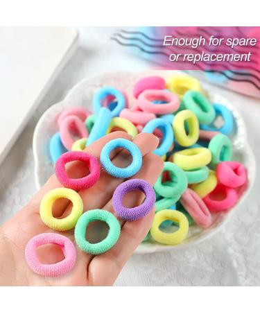 Hanyousheng 100 Pcs Girls Hair Bands - Baby Hair Bobbles for Toddlers - Colorful Soft Ponytail Holders - Seamless Hairbands - Pack of 1 - Buy Online on GoSupps.com