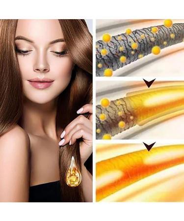 SVBPIUGF 3 Pieces Collagen Repair Hair Essential Oil Collagen Deep Hydration Treatment Hair Oil Hair Serum for Frizzy and Damaged Hair - Buy Online on GoSupps.com