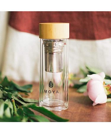 Organic Moya Matcha to Go! Set | 24 x 1.5g Matcha to Go Sticks + Glass Shaker 330ml | Set for The Preparation of hot&Cold Matcha | Ideal for Work While Traveling or at The Gym 24 x 1 5g Matcha To Go Sachets + Glass Shaker - Buy Online on GoSupps.com