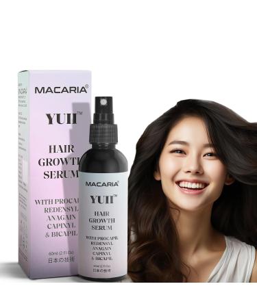 Macaria Yuii Procapil Hair Growth Serum with Redensyl & Capixyl for Anti Thinning & Hair Loss with Advanced Anagain & Baicapil Infused with Essential Vitamins & Saw Palmetto for Men & Women 2 Fl