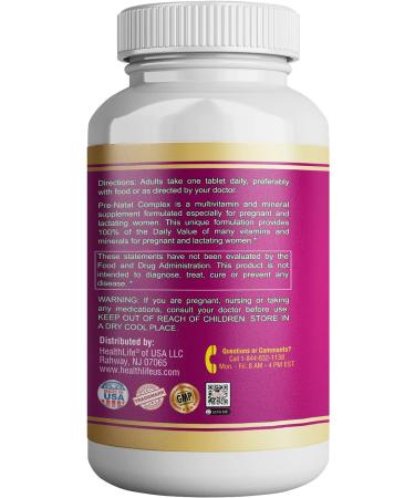 365 Health Prenatal Multivitamin with Folic Acid - 240 Tablets for Daily Nutritional Support - Buy Online on GoSupps.com
