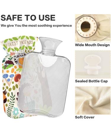 Hot Water Bottle with Cover - 1L BPA Free | Small Hot Water Bag for Pain Relief & Hot/Cold Therapy - Buy Online on GoSupps.com