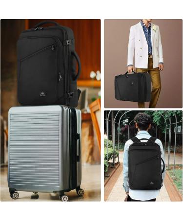 Matein Extra Large Carry on Backpack 40L - Water Resistant Weekender Bag for Men and Women - Lightweight Airplane Approved Travel Backpack in Black - Buy Online on GoSupps.com