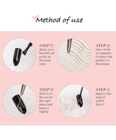 12 Sheets 3D Metallic Nail Stickers Gold Silver Curve Stripe Lines Nails Stickers Adhesive Striping Tape Nail Art for Women Girls Acrylic Nails Manicure DIY and Nail Salon - Buy Online on GoSupps.com